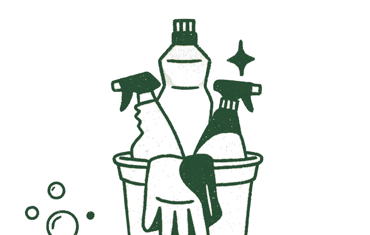 After construction cleaning illustration